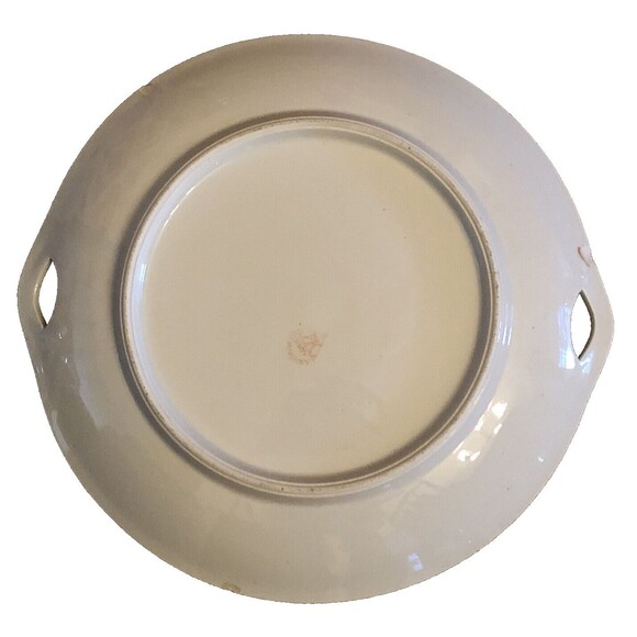 Exotic Bird Plates Porcelain PK Unity Server Trays Handpainted Peafowls Set of 2 - Picture 6 of 12